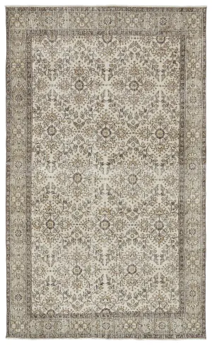 Retro Design Naturel Over Dyed Vintage Rug 5'10'' x 9'11'' ft 177 x 302 cm