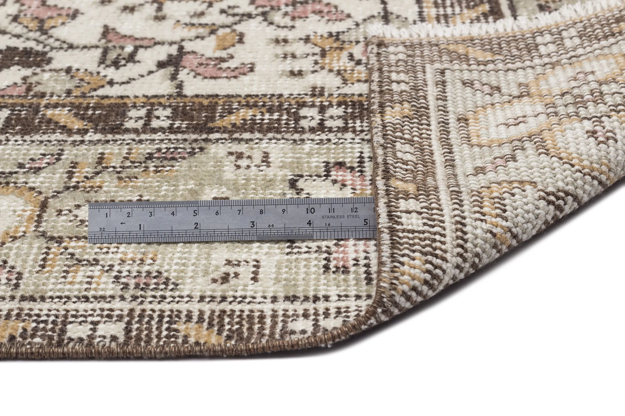 Retro Design Naturel Over Dyed Vintage Rug 5'10'' x 9'11'' ft 177 x 302 cm