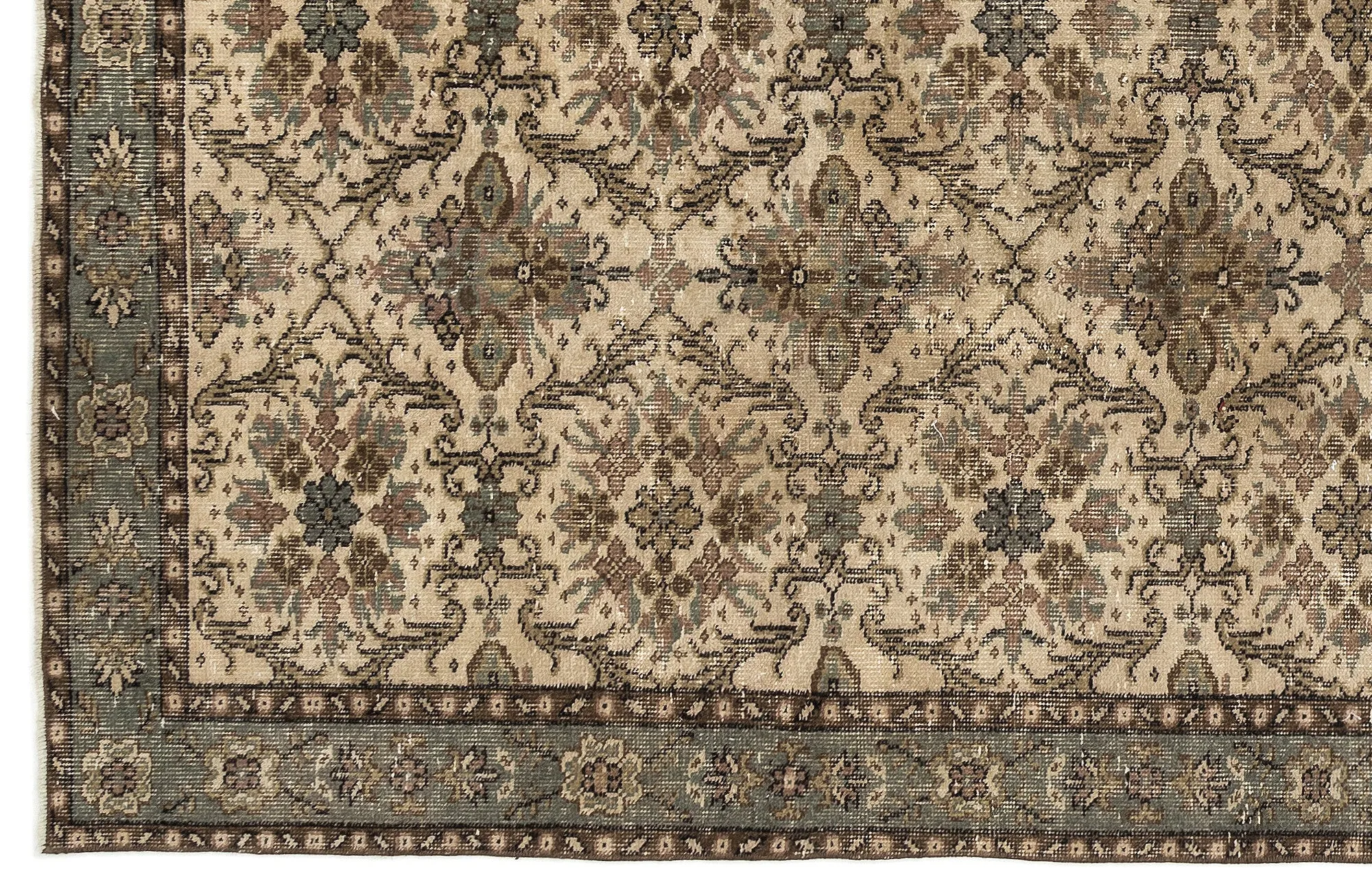 Retro Design Naturel Over Dyed Vintage Rug 5'12'' x 10'0'' ft 182 x 306 cm