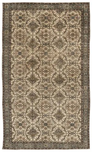 Retro Design Naturel Over Dyed Vintage Rug 5'12'' x 10'0'' ft 182 x 306 cm