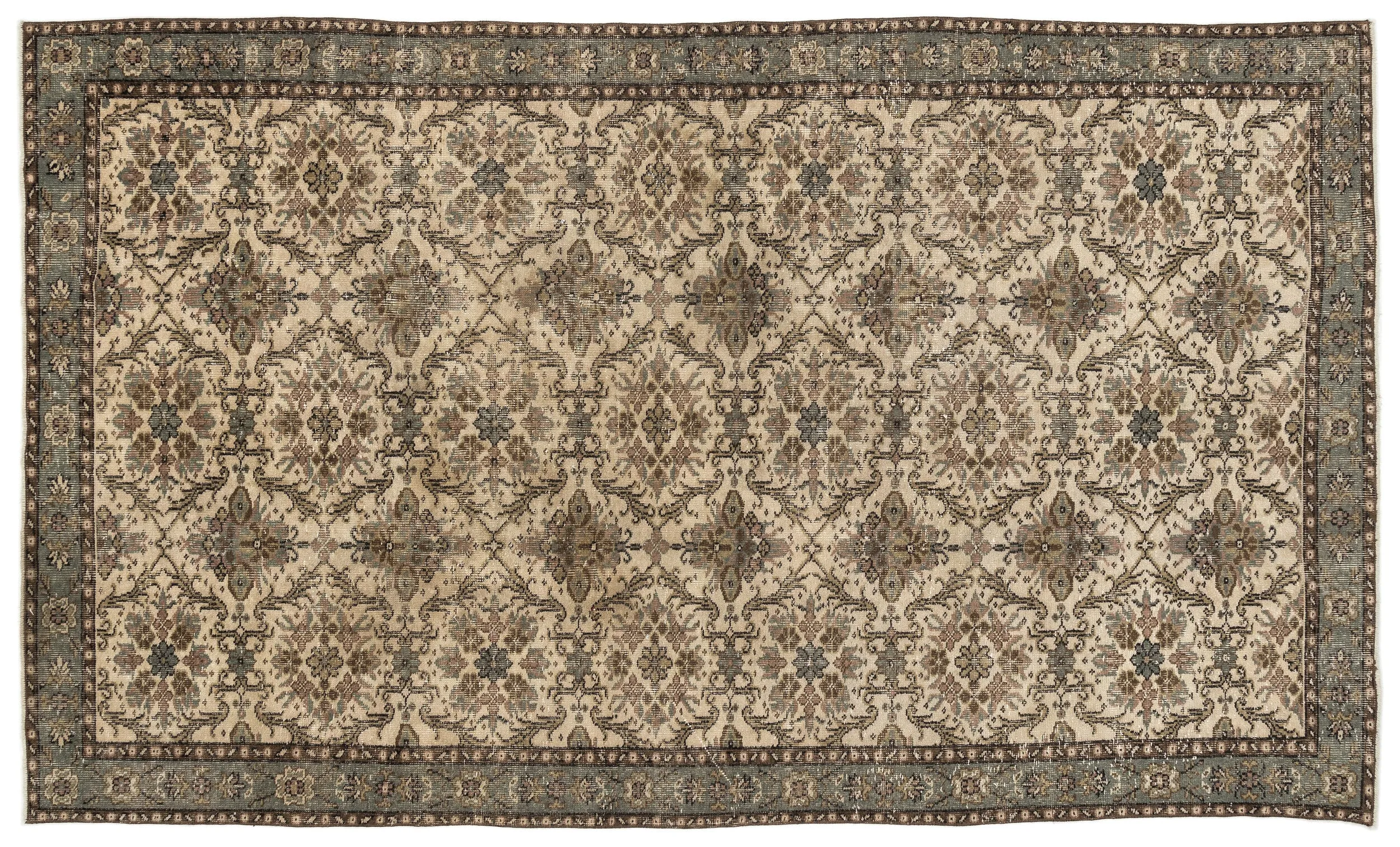 Retro Design Naturel Over Dyed Vintage Rug 5'12'' x 10'0'' ft 182 x 306 cm