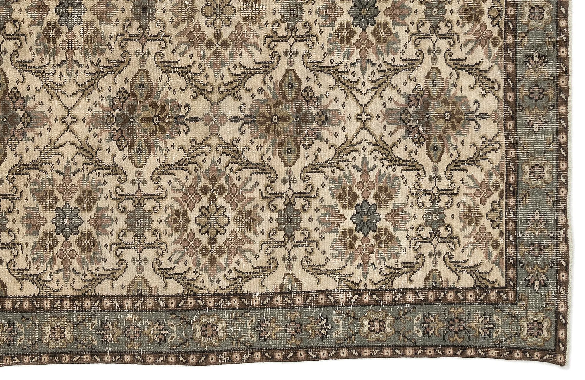 Retro Design Naturel Over Dyed Vintage Rug 5'12'' x 10'0'' ft 182 x 306 cm