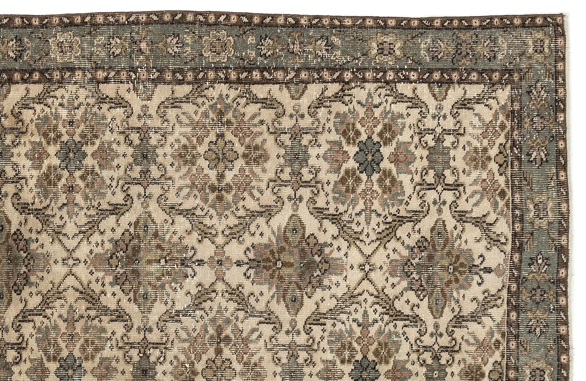 Retro Design Naturel Over Dyed Vintage Rug 5'12'' x 10'0'' ft 182 x 306 cm