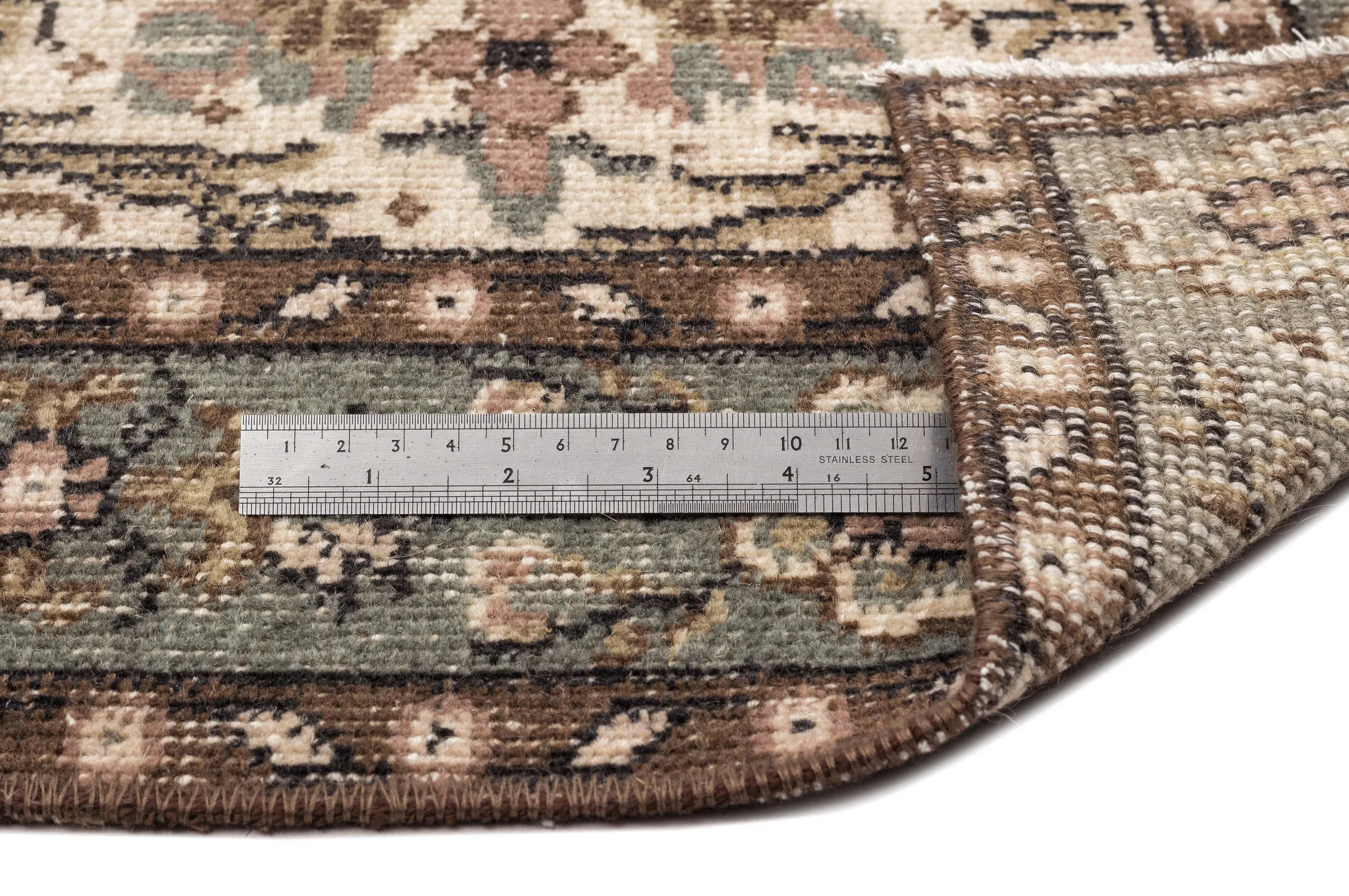 Retro Design Naturel Over Dyed Vintage Rug 5'12'' x 10'0'' ft 182 x 306 cm