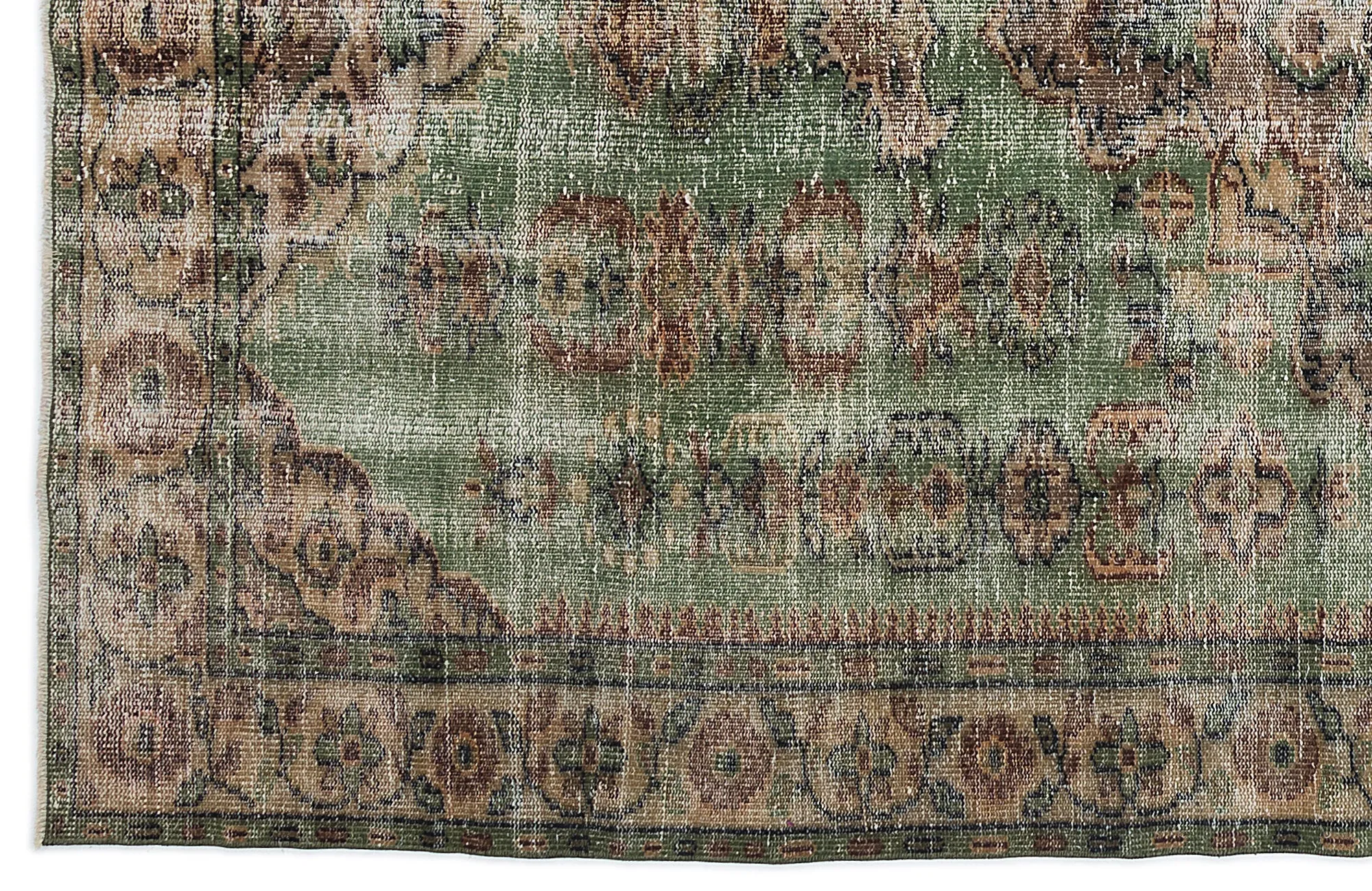 Retro Design Naturel Over Dyed Vintage Rug 5'12'' x 9'3'' ft 182 x 283 cm