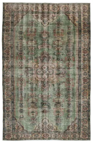 Retro Design Naturel Over Dyed Vintage Rug 5'12'' x 9'3'' ft 182 x 283 cm