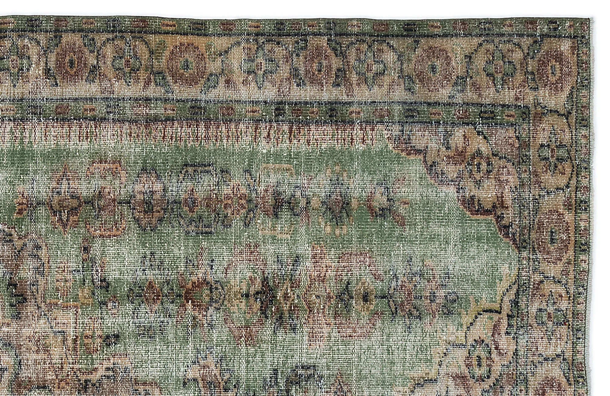 Retro Design Naturel Over Dyed Vintage Rug 5'12'' x 9'3'' ft 182 x 283 cm
