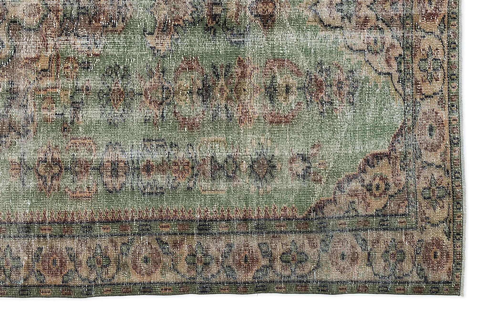 Retro Design Naturel Over Dyed Vintage Rug 5'12'' x 9'3'' ft 182 x 283 cm