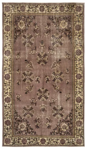 Retro Design Naturel Over Dyed Vintage Rug 5'2'' x 8'8'' ft 157 x 264 cm