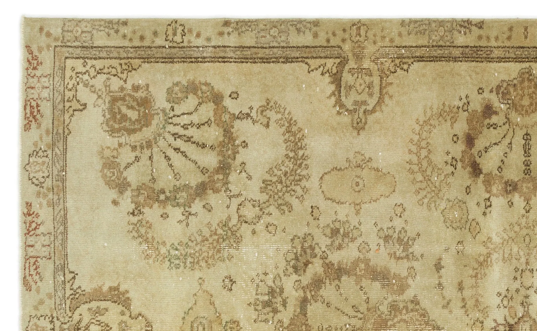 Retro Design Naturel Over Dyed Vintage Rug 5'3'' x 8'8'' ft 160 x 263 cm