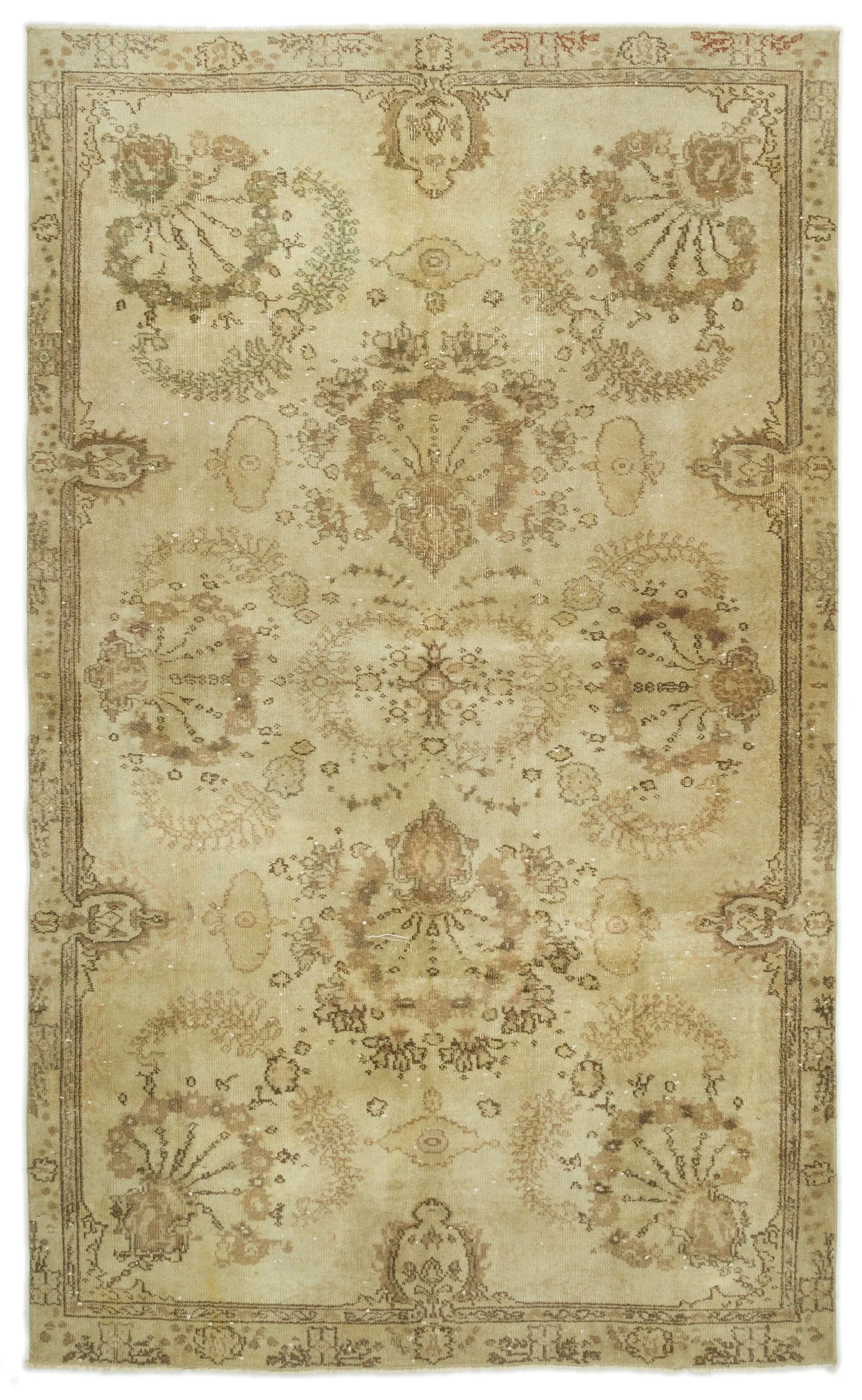 Retro Design Naturel Over Dyed Vintage Rug 5'3'' x 8'8'' ft 160 x 263 cm