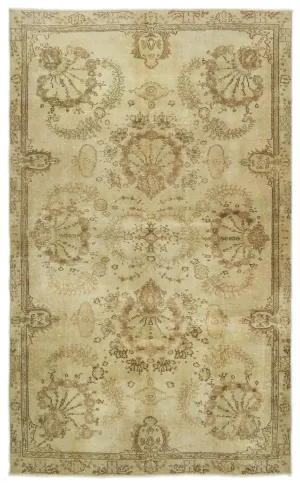 Retro Design Naturel Over Dyed Vintage Rug 5'3'' x 8'8'' ft 160 x 263 cm