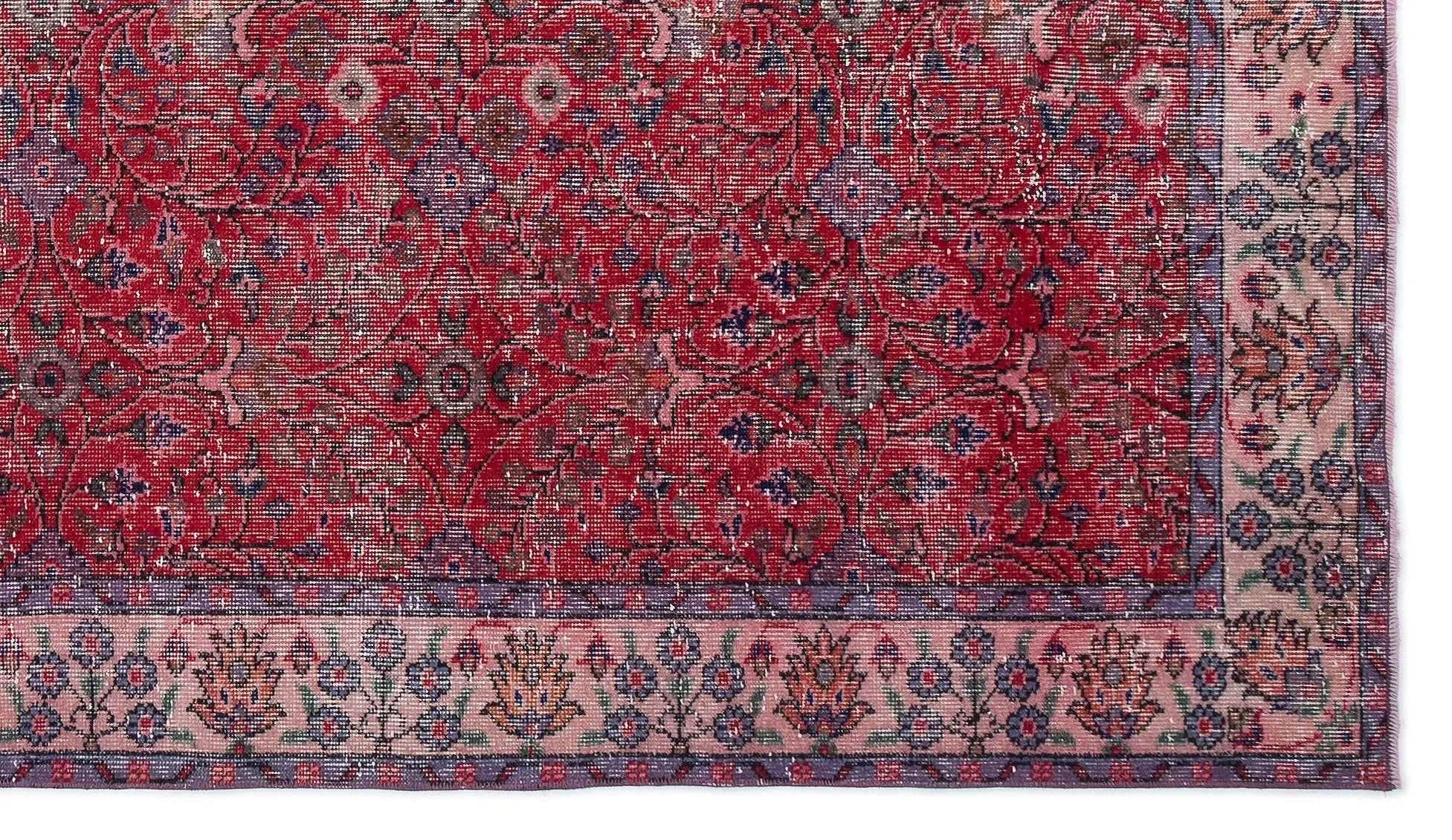 Retro Design Naturel Over Dyed Vintage Rug 5'3'' x 9'2'' ft 160 x 280 cm