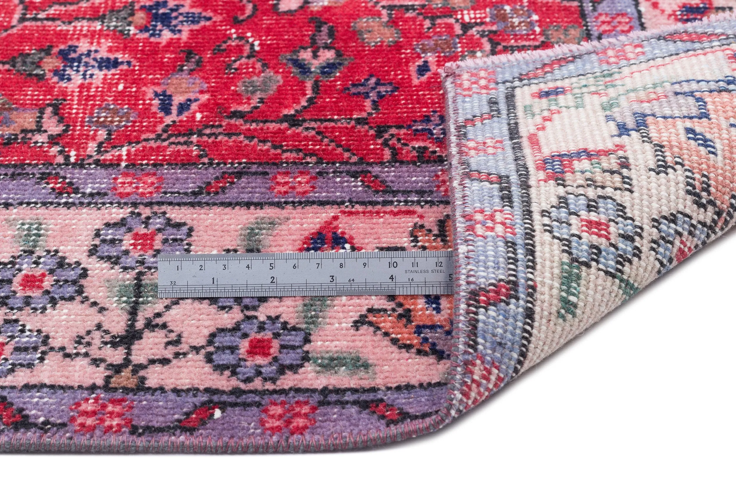 Retro Design Naturel Over Dyed Vintage Rug 5'3'' x 9'2'' ft 160 x 280 cm