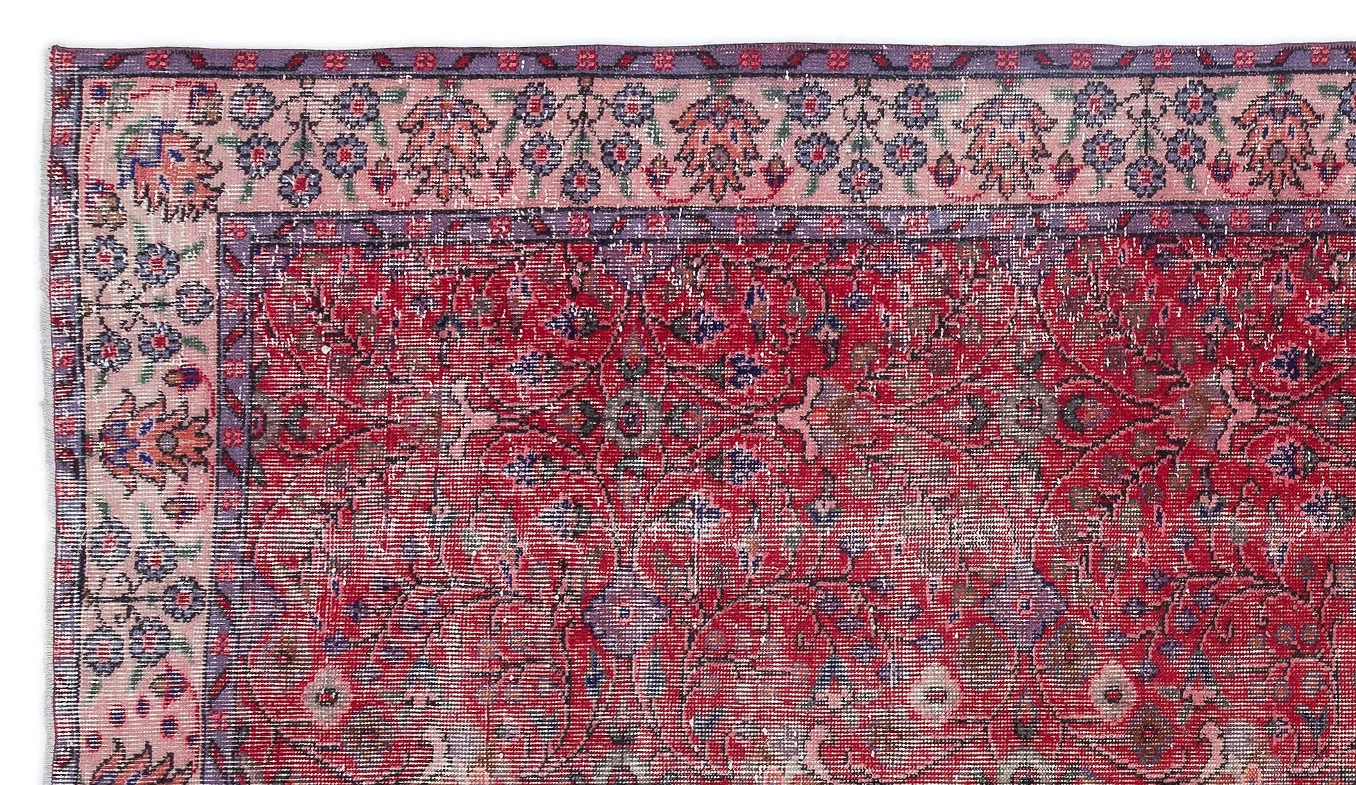 Retro Design Naturel Over Dyed Vintage Rug 5'3'' x 9'2'' ft 160 x 280 cm