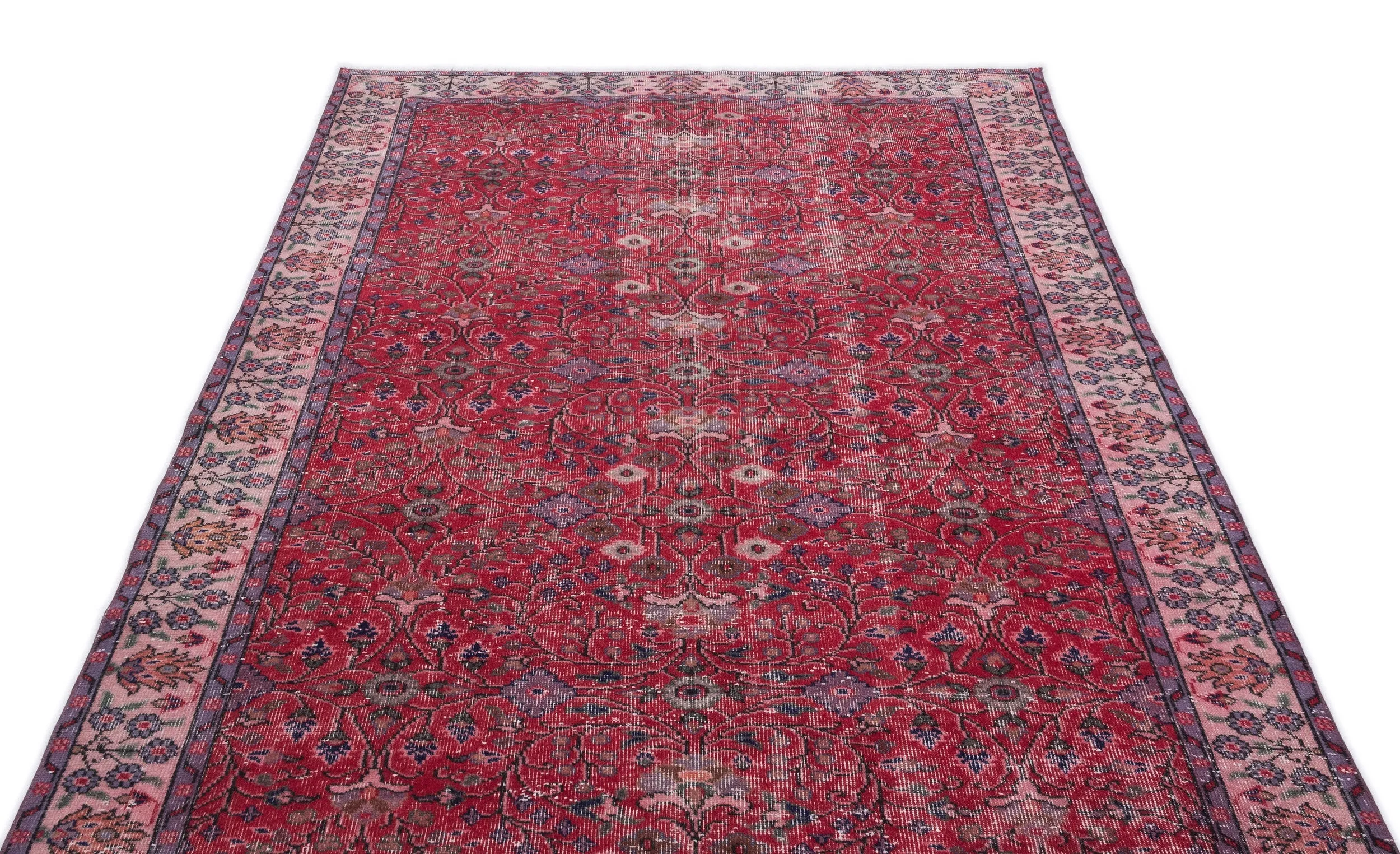 Retro Design Naturel Over Dyed Vintage Rug 5'3'' x 9'2'' ft 160 x 280 cm
