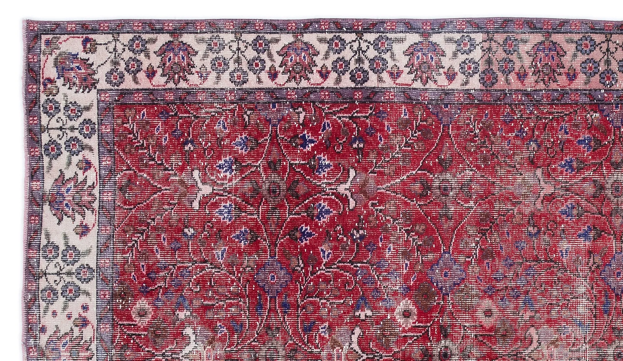 Retro Design Naturel Over Dyed Vintage Rug 5'3'' x 9'3'' ft 160 x 282 cm