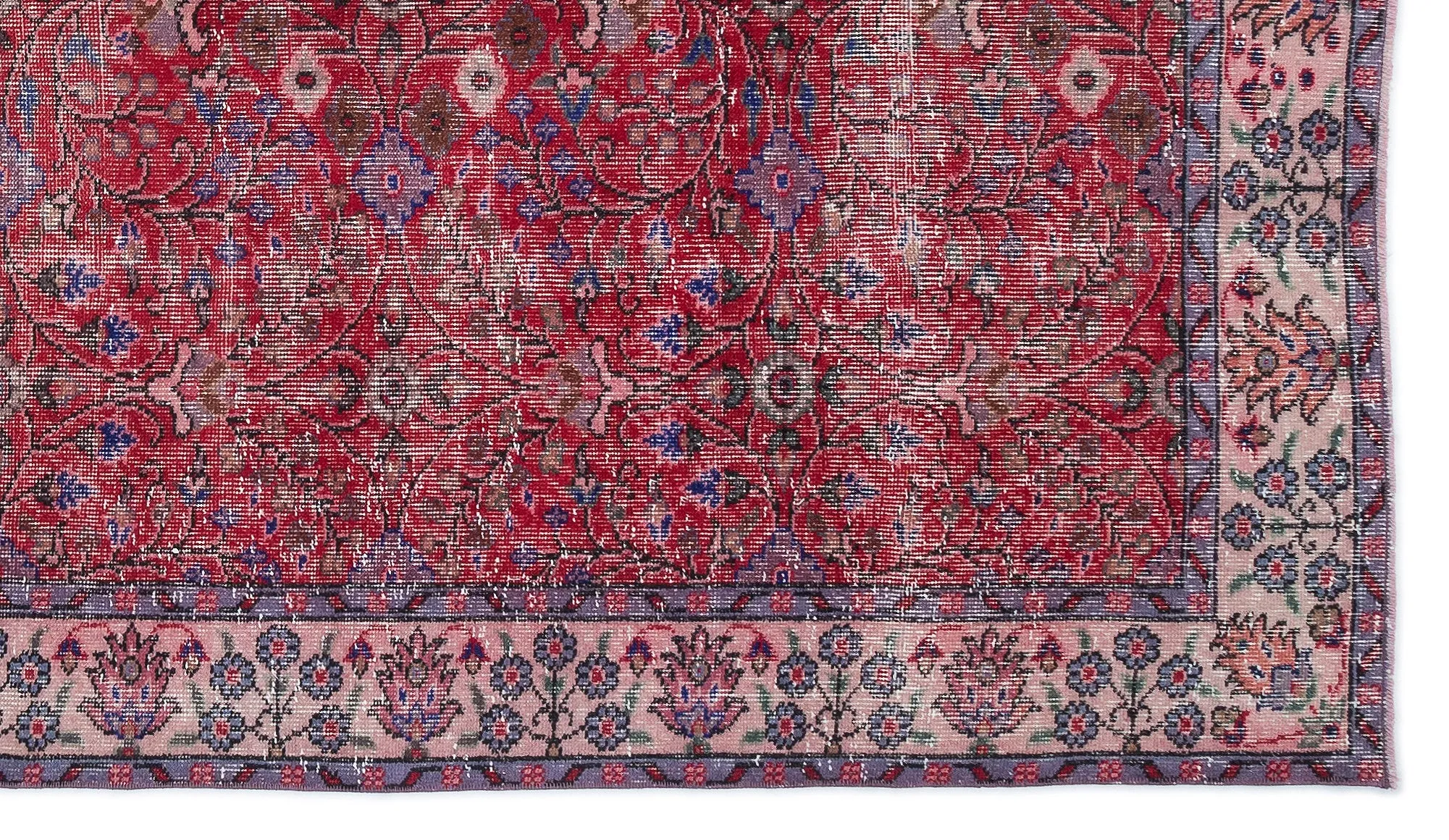 Retro Design Naturel Over Dyed Vintage Rug 5'3'' x 9'3'' ft 160 x 282 cm