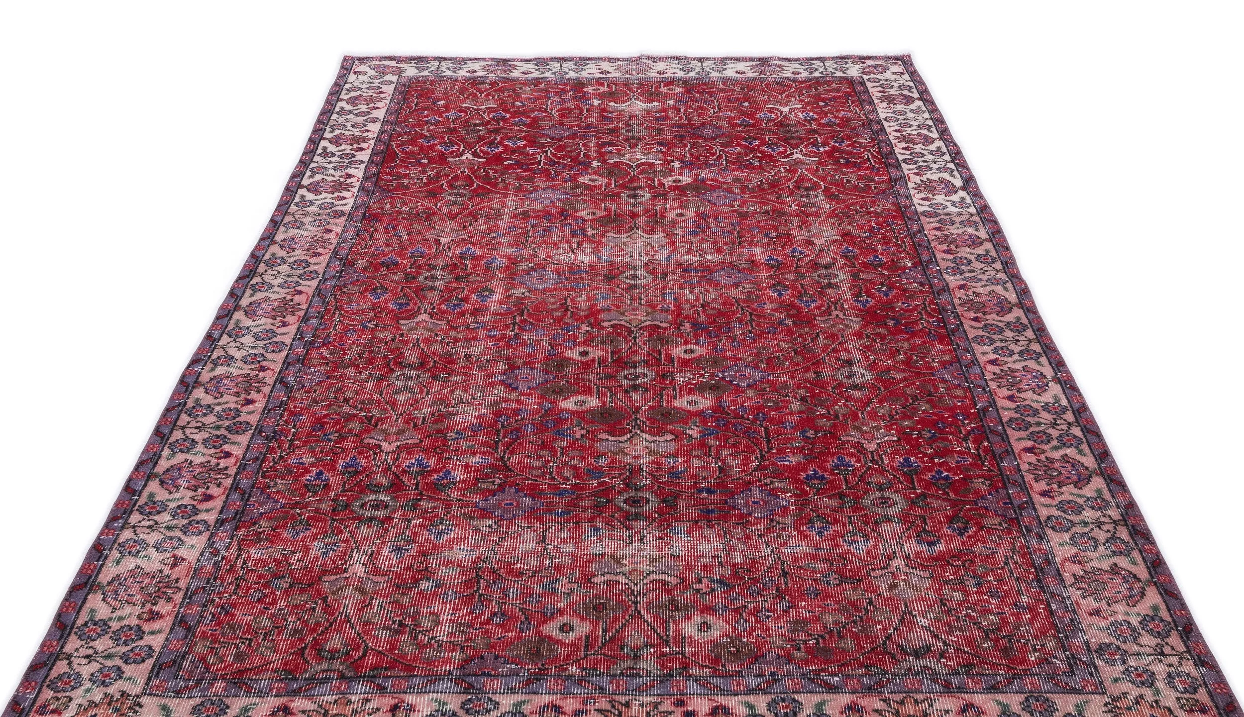 Retro Design Naturel Over Dyed Vintage Rug 5'3'' x 9'3'' ft 160 x 282 cm