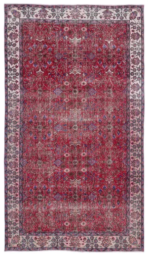 Retro Design Naturel Over Dyed Vintage Rug 5'3'' x 9'3'' ft 160 x 282 cm