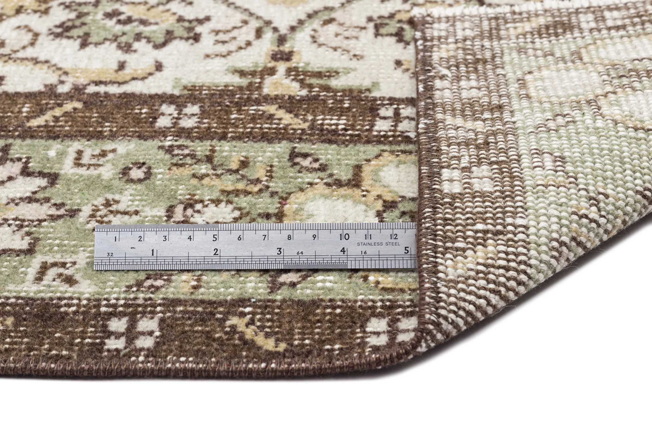 Retro Design Naturel Over Dyed Vintage Rug 5'3'' x 9'3'' ft 160 x 283 cm