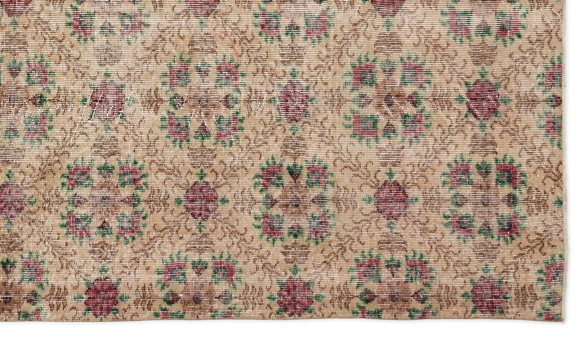 Retro Design Naturel Over Dyed Vintage Rug 5'5'' x 9'6'' ft 165 x 290 cm