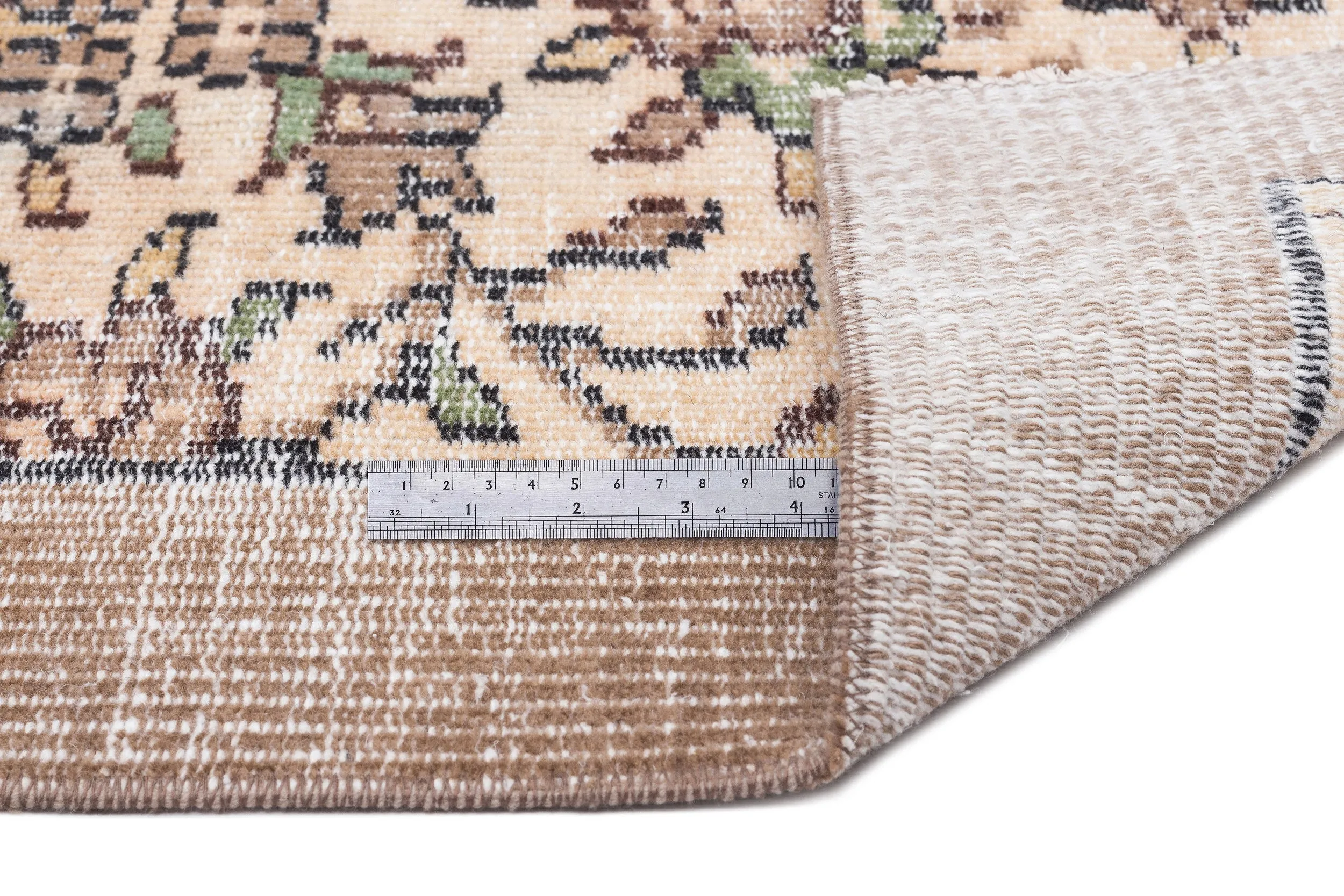 Retro Design Naturel Over Dyed Vintage Rug 5'6'' x 8'0'' ft 167 x 245 cm