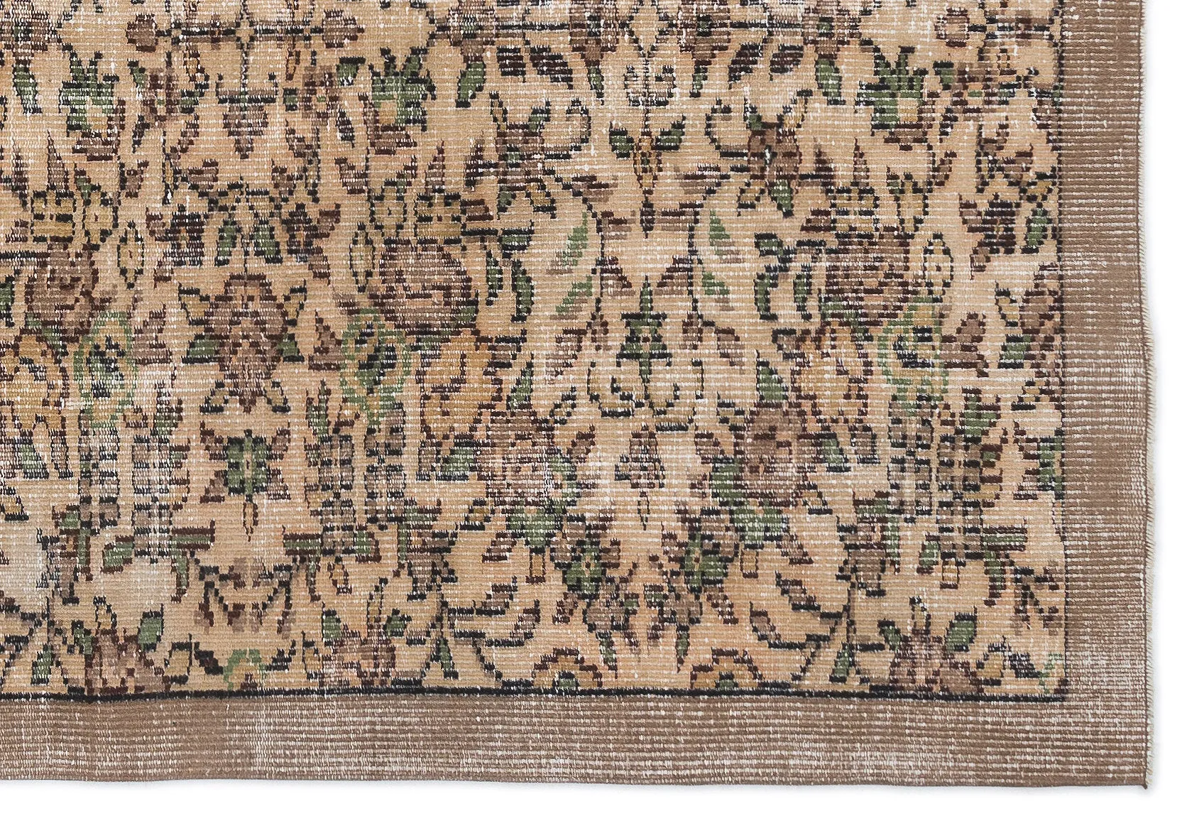 Retro Design Naturel Over Dyed Vintage Rug 5'6'' x 8'0'' ft 167 x 245 cm