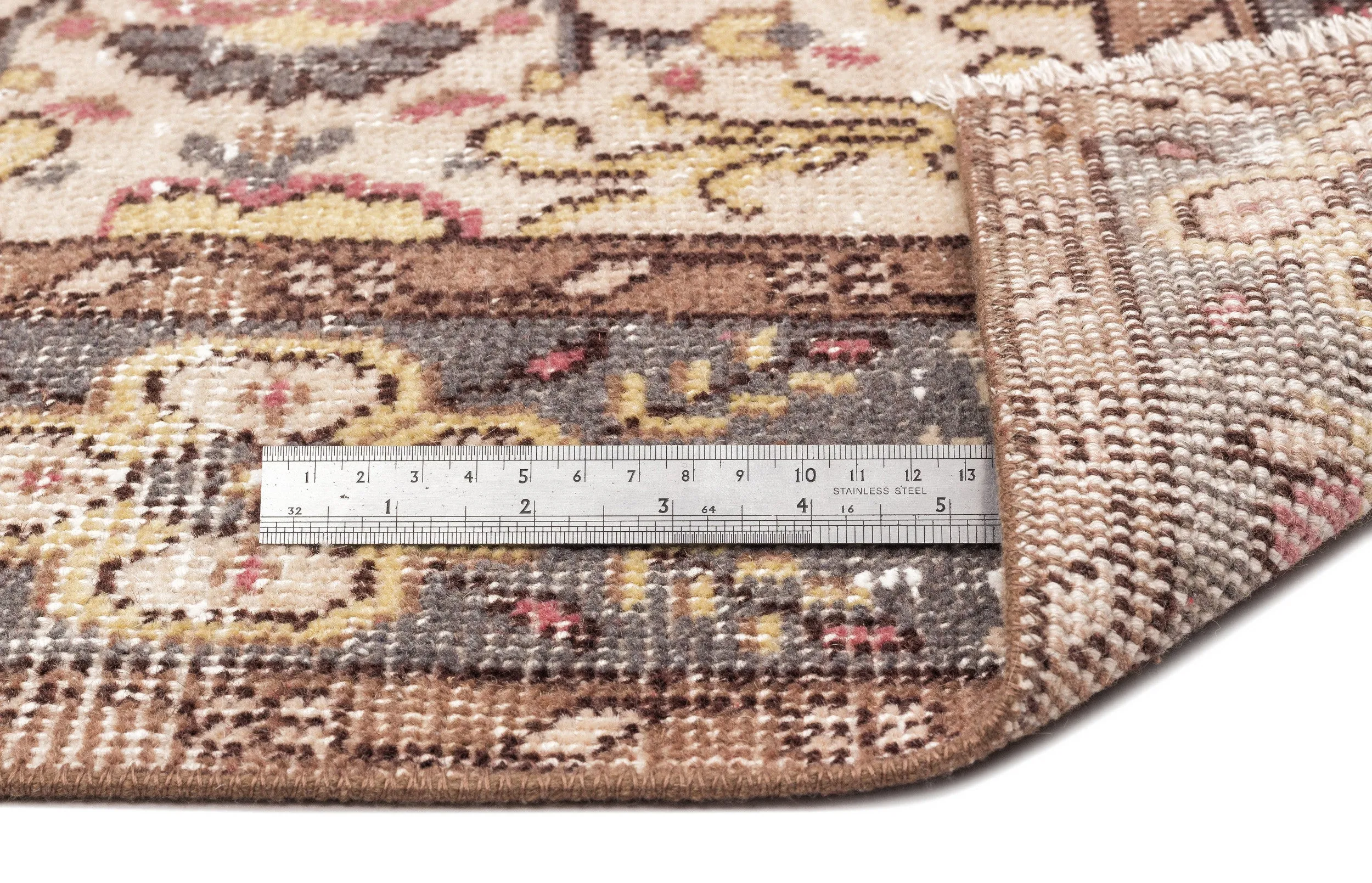 Retro Design Naturel Over Dyed Vintage Rug 5'7'' x 10'0'' ft 170 x 306 cm