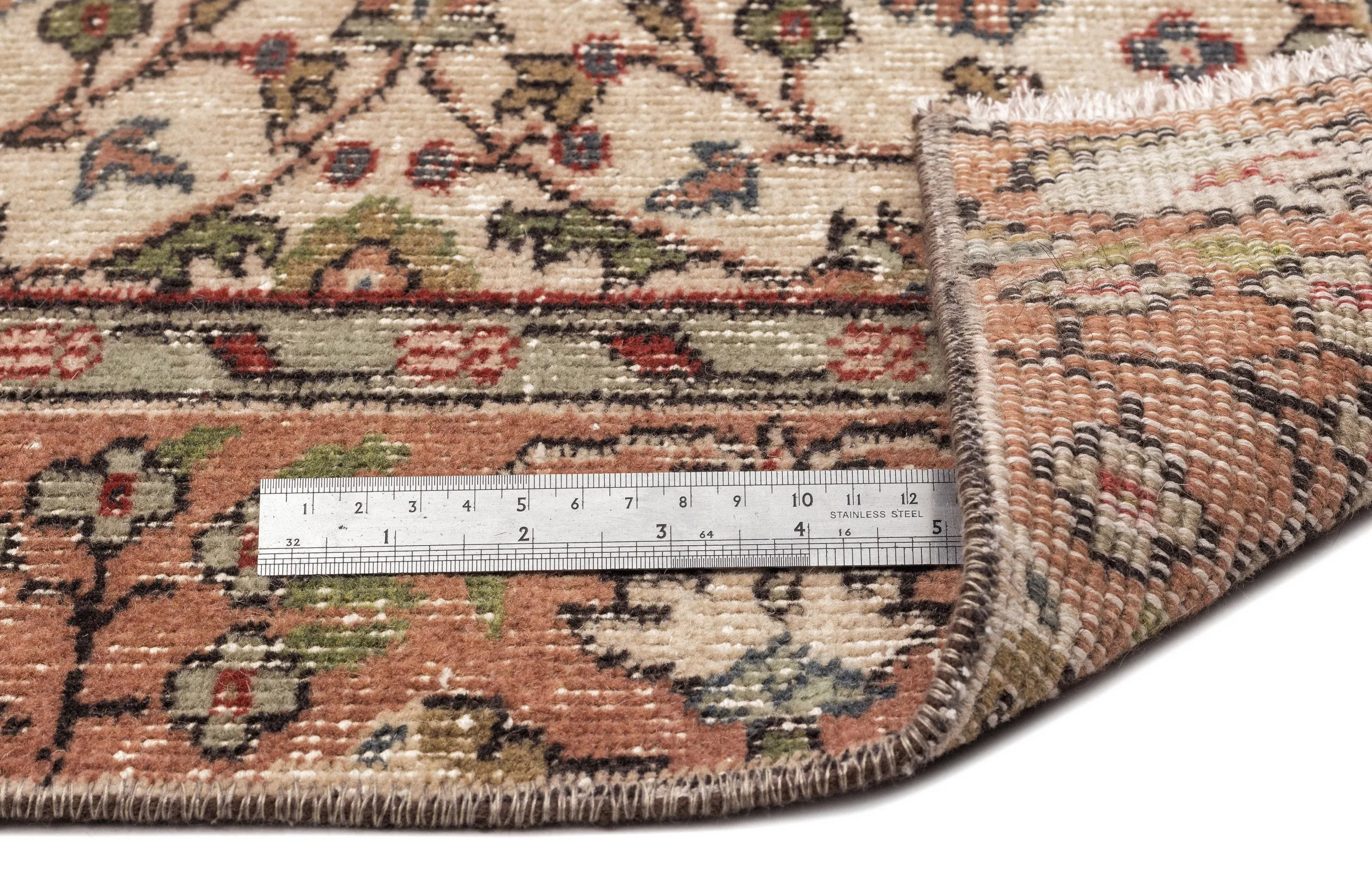 Retro Design Naturel Over Dyed Vintage Rug 5'7'' x 9'0'' ft 169 x 275 cm