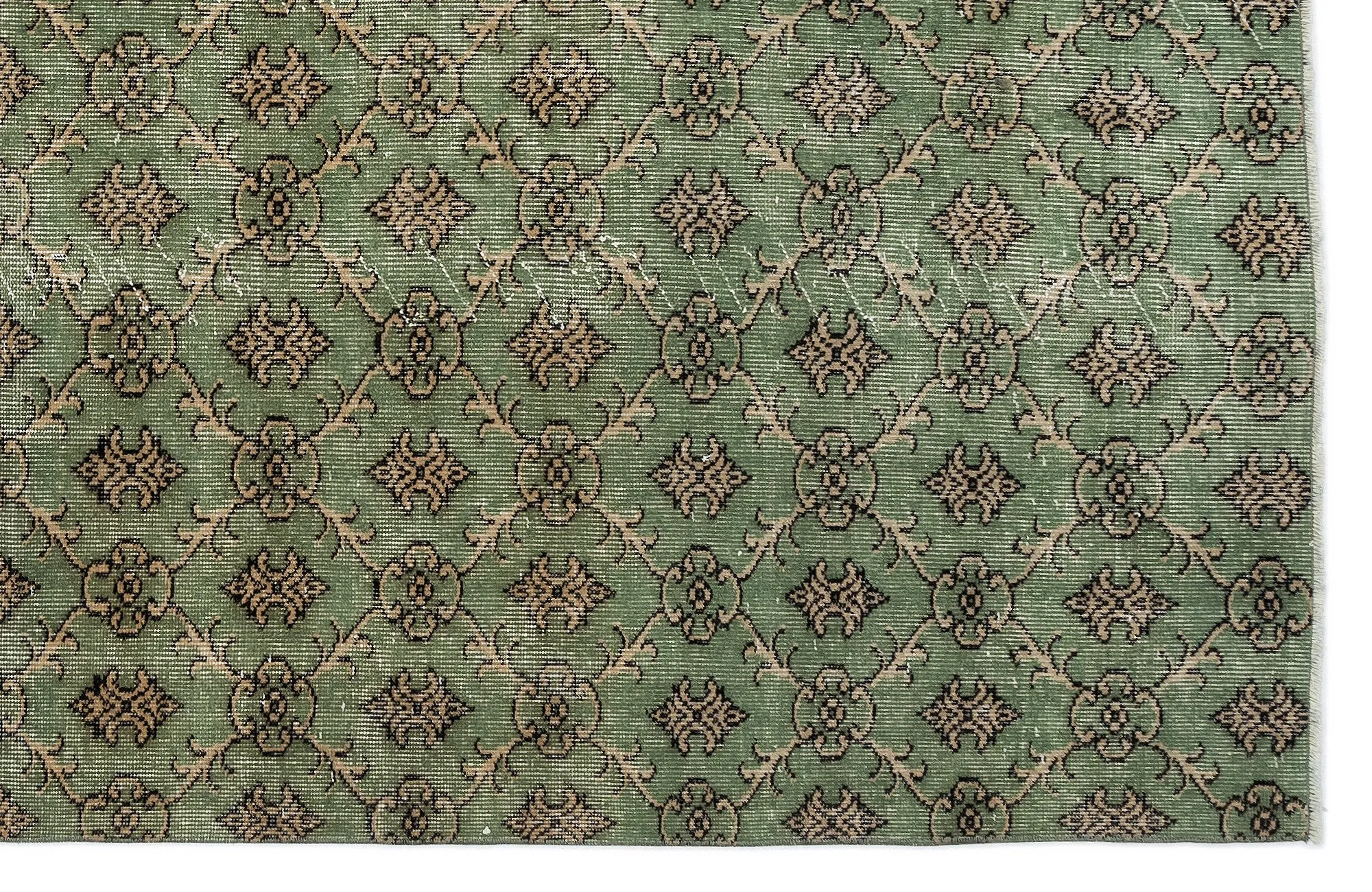 Retro Design Naturel Over Dyed Vintage Rug 6'1'' x 9'2'' ft 186 x 280 cm