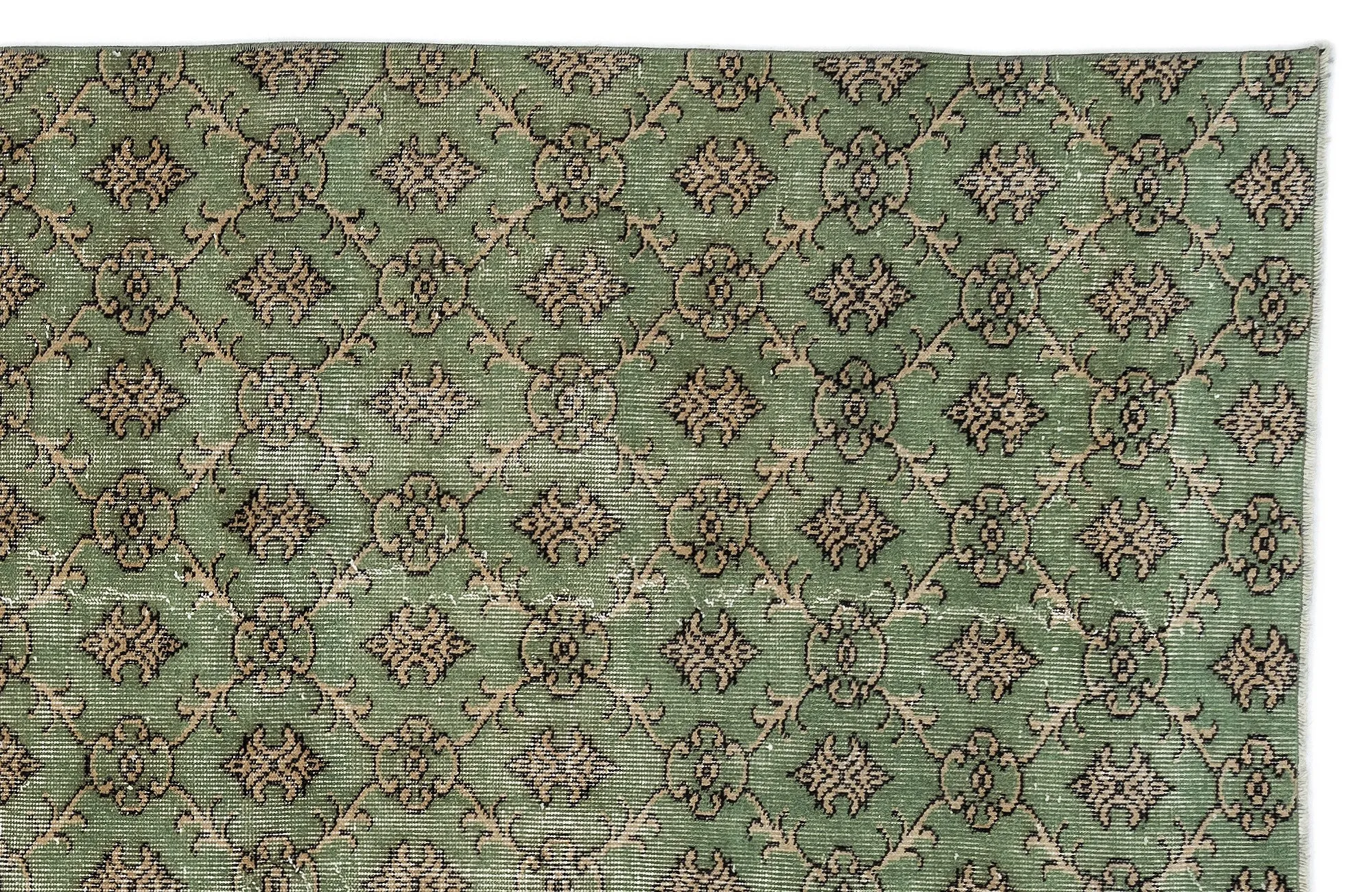 Retro Design Naturel Over Dyed Vintage Rug 6'1'' x 9'2'' ft 186 x 280 cm