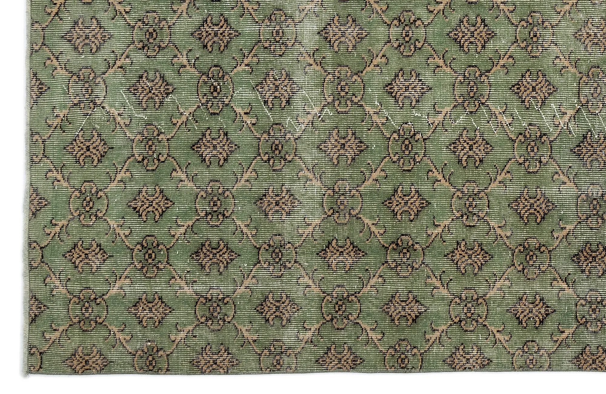 Retro Design Naturel Over Dyed Vintage Rug 6'1'' x 9'2'' ft 186 x 280 cm