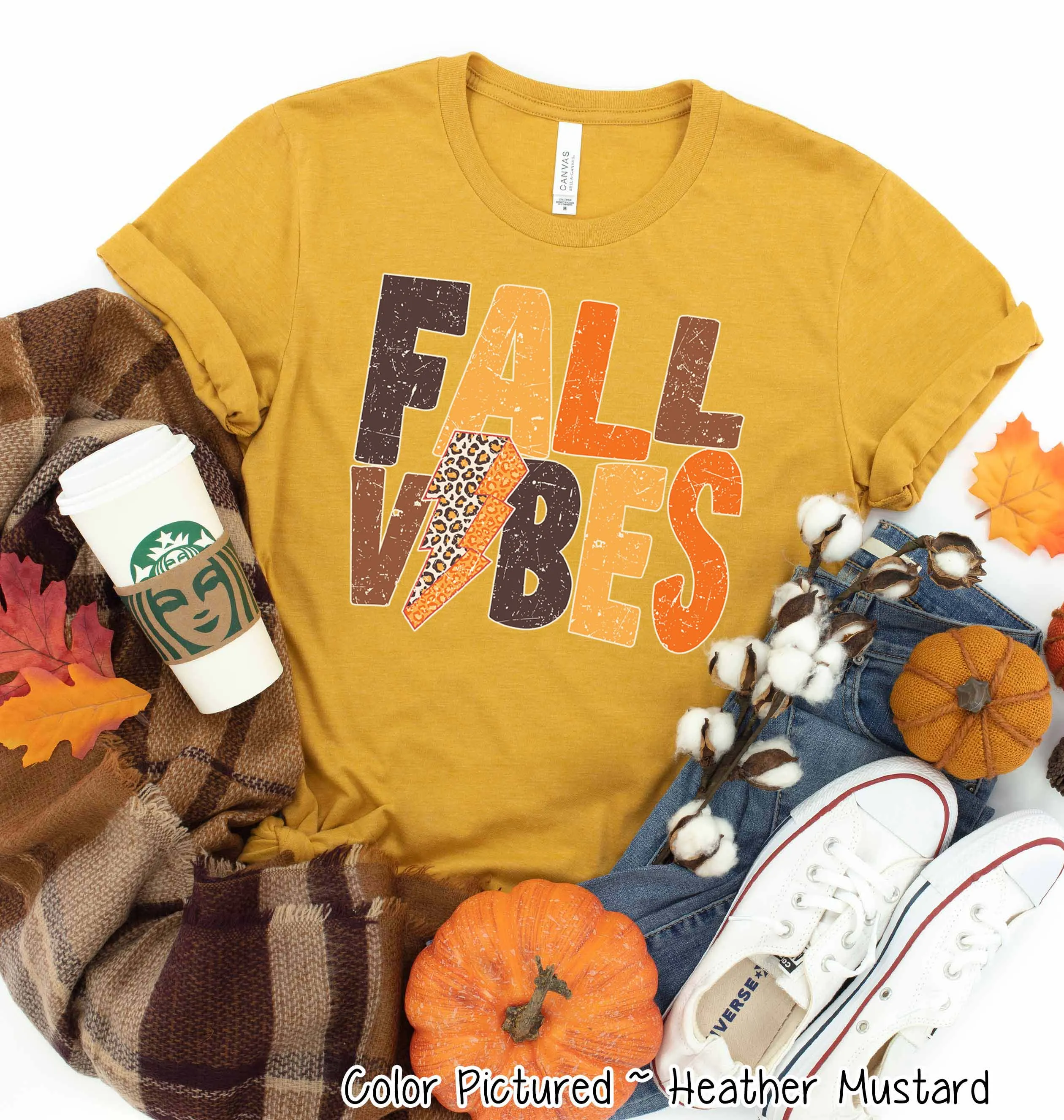 Retro Fall Vibes Lighting Fall Tee