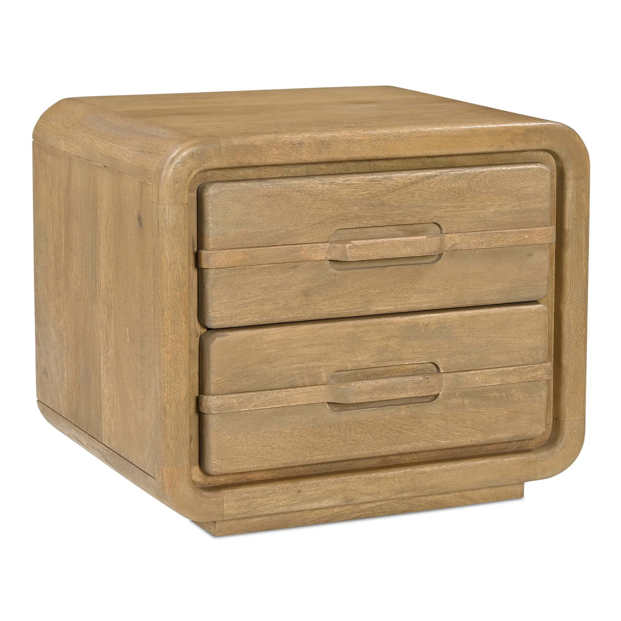 Retro-Inspired Mid-Century Mango Wood Nightstand