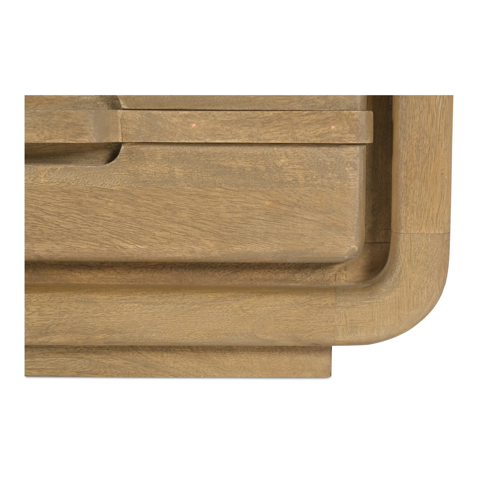 Retro-Inspired Mid-Century Mango Wood Nightstand