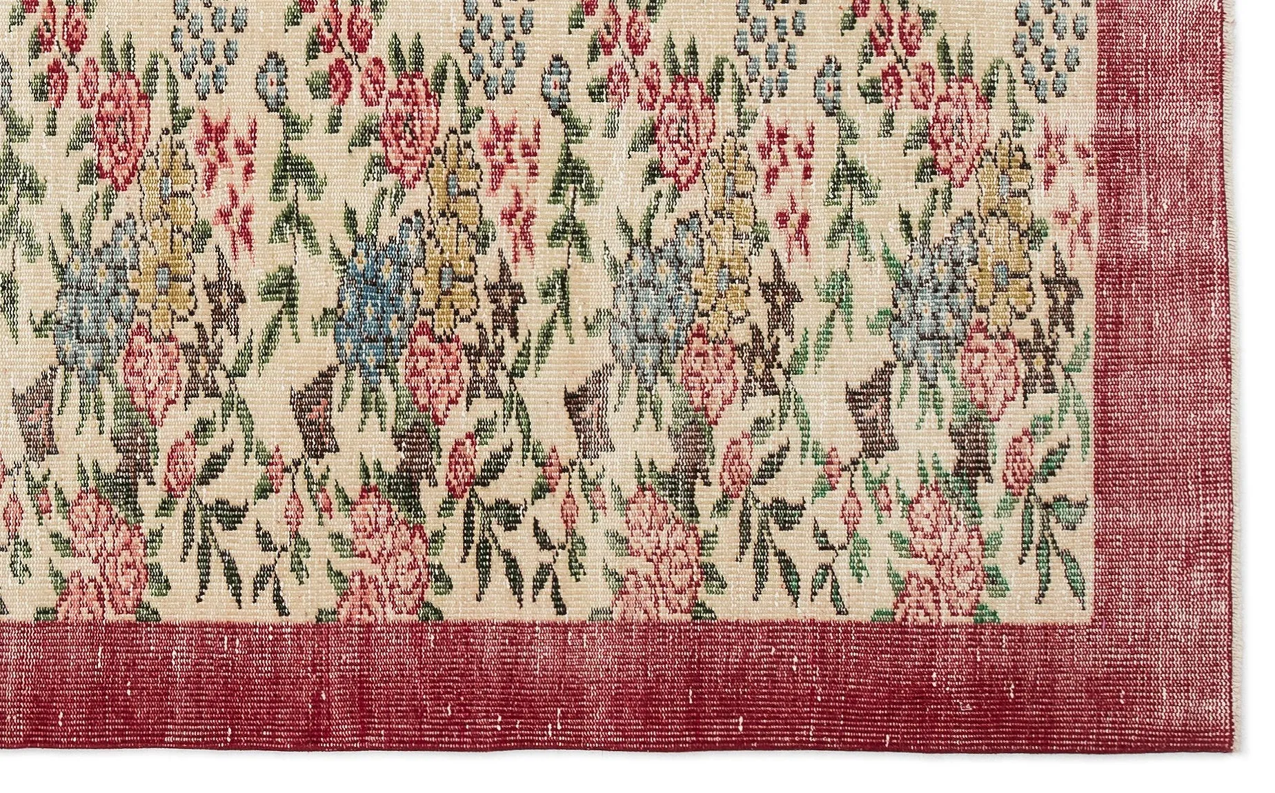 Retro Over Dyed Vintage Rug 5'5'' x 8'11'' ft 164 x 273 cm