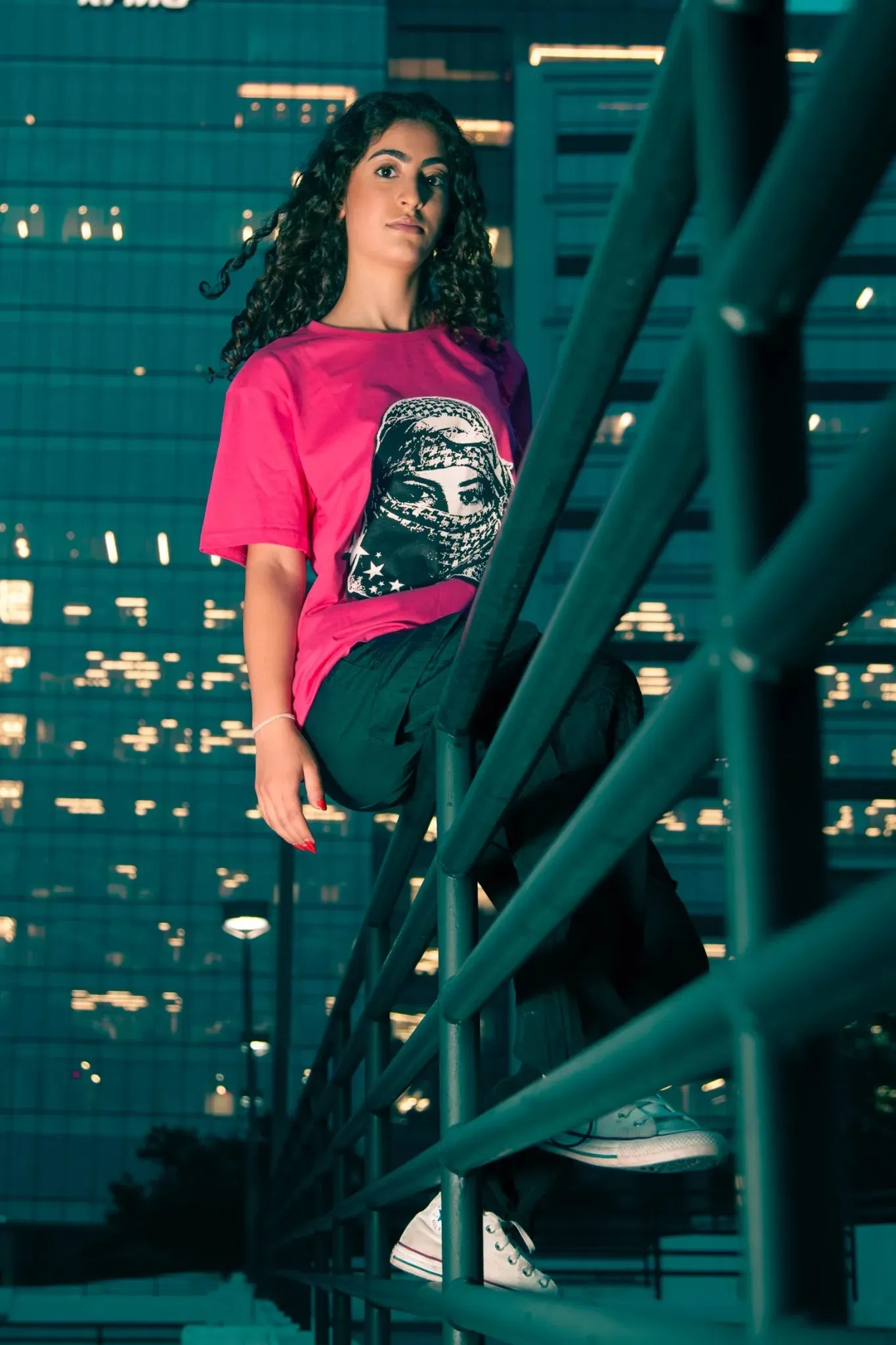 Rose Kufiya Graphic Tee