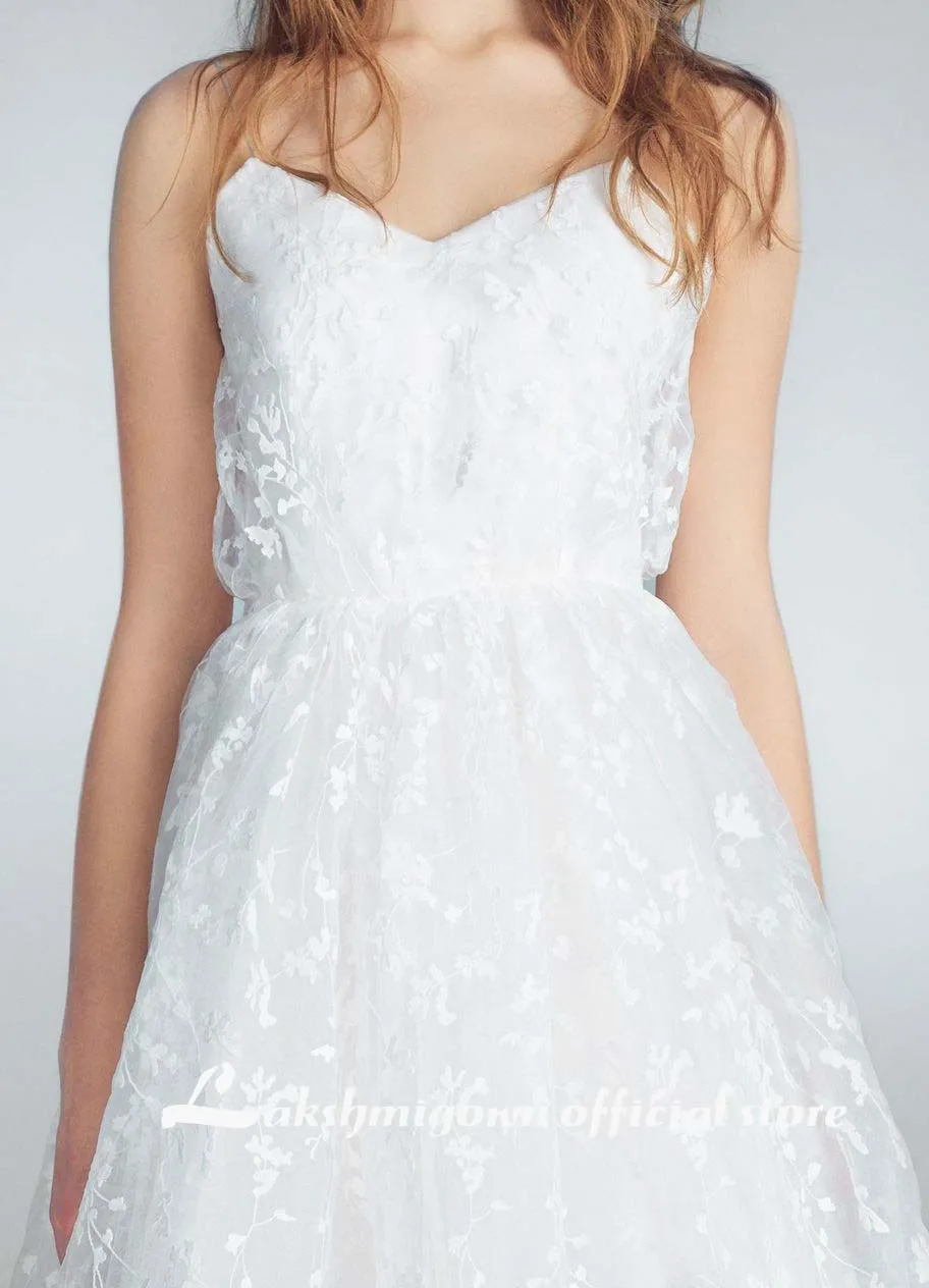 Roycebridal Graceful V Neck Beach Wedding Dresses Backless