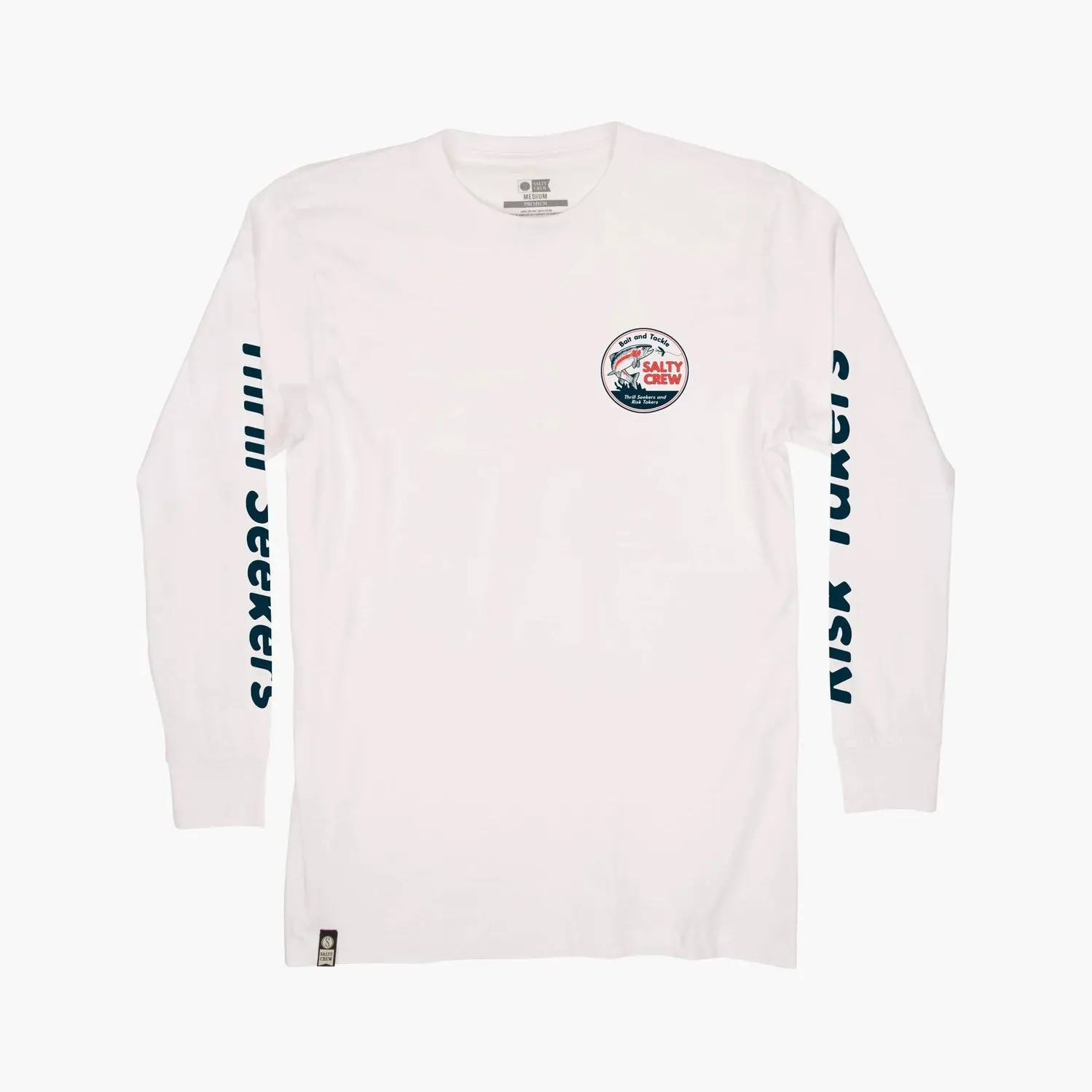 Salty Crew Fly Guy Premium L/S Tee - White
