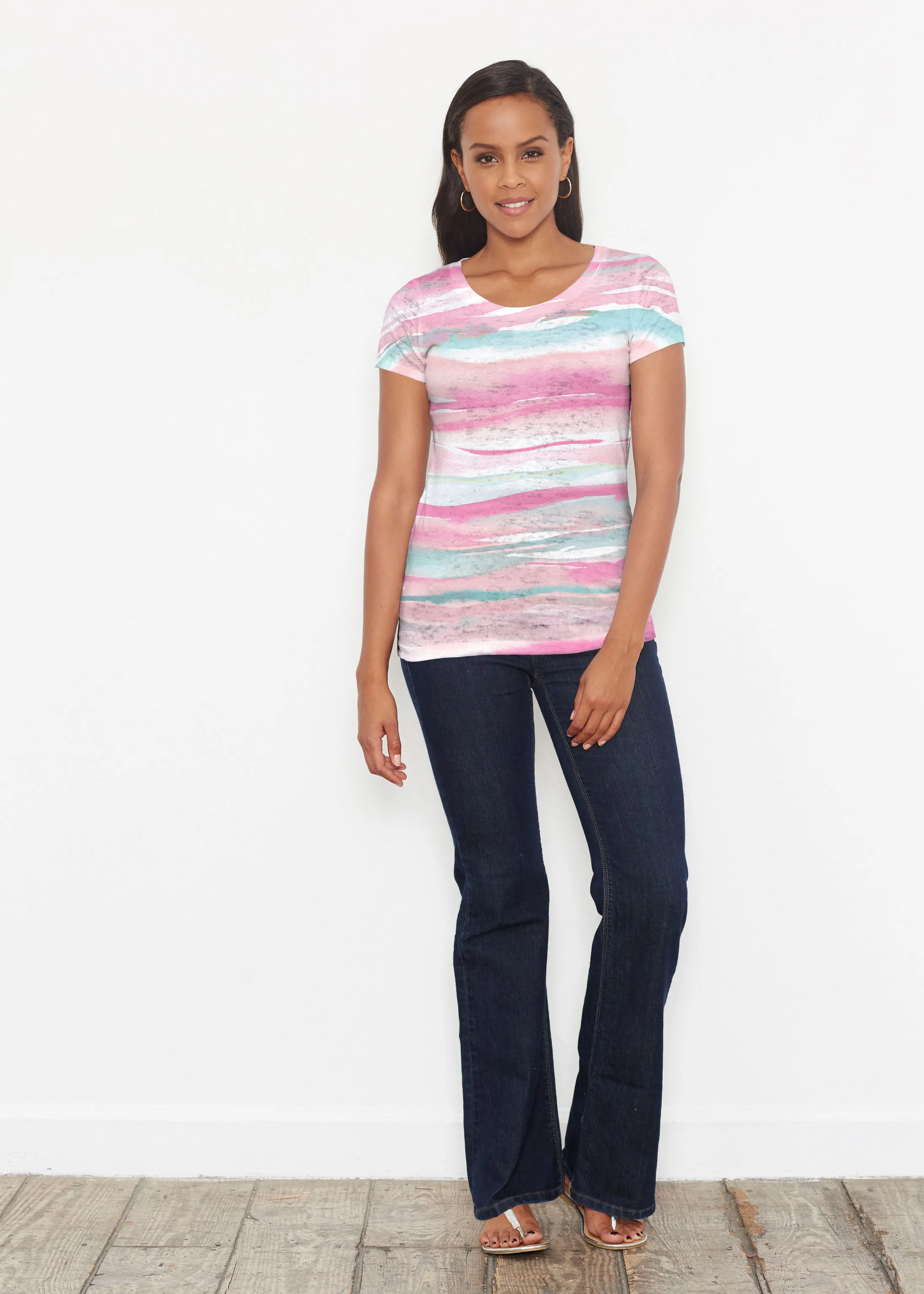 Sand Dunes Pink (16250) ~ Short Sleeve Scoop Shirt