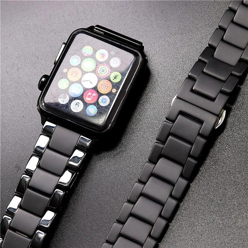 Sandblasting Matte Ceramic Band Compatible With Apple Watch - All Series