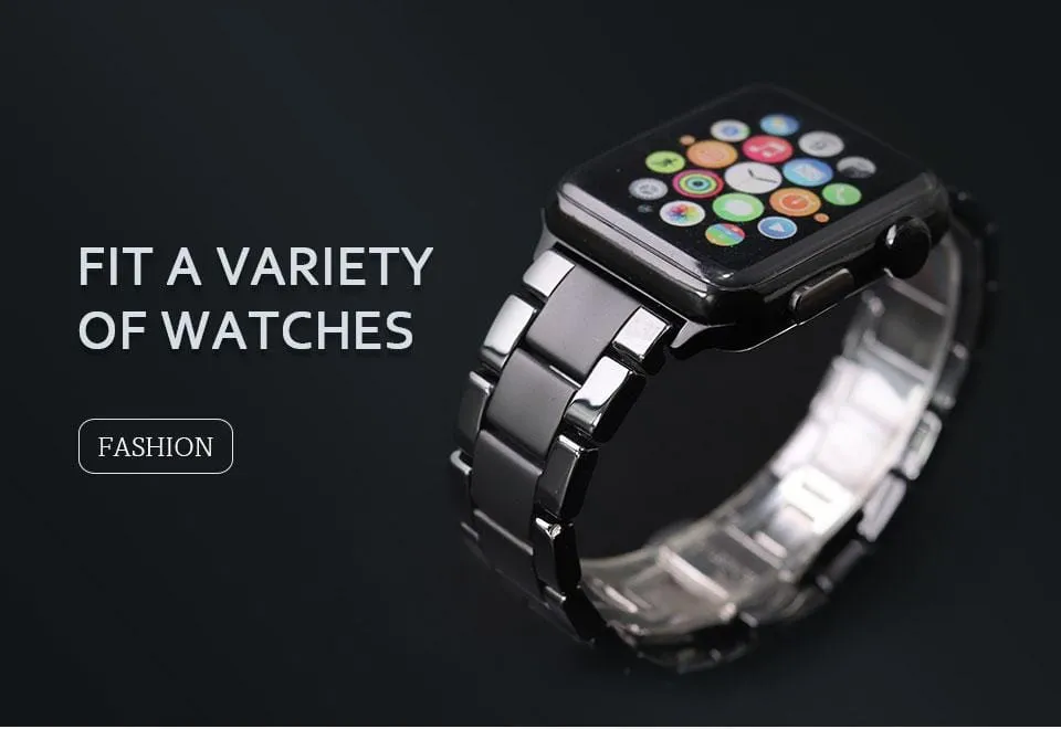 Sandblasting Matte Ceramic Band Compatible With Apple Watch - All Series