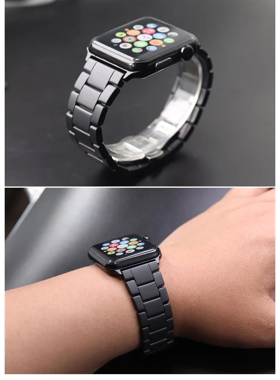 Sandblasting Matte Ceramic Band Compatible With Apple Watch - All Series