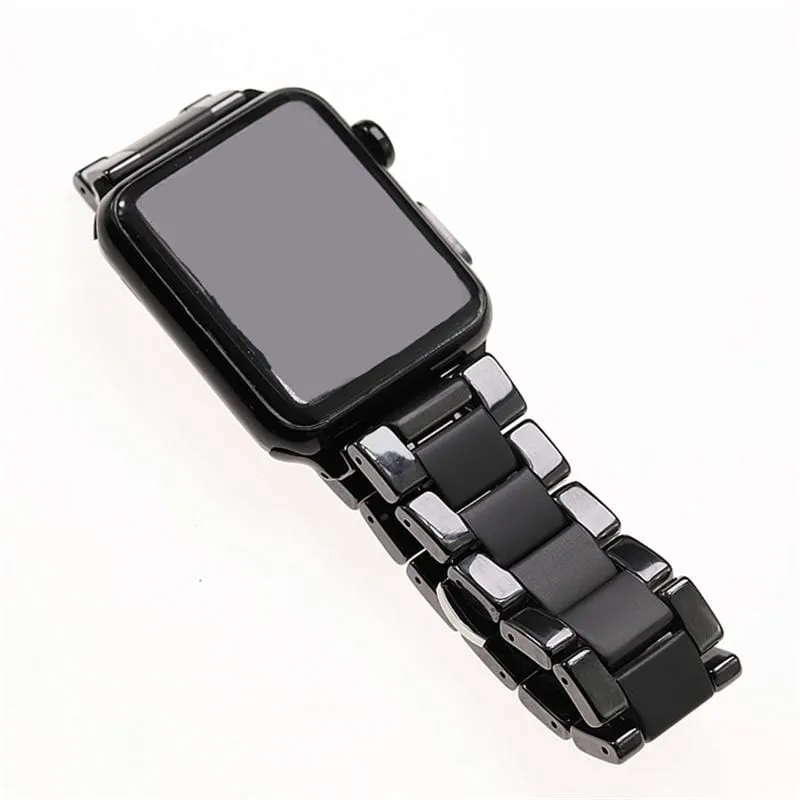 Sandblasting Matte Ceramic Band Compatible With Apple Watch - All Series