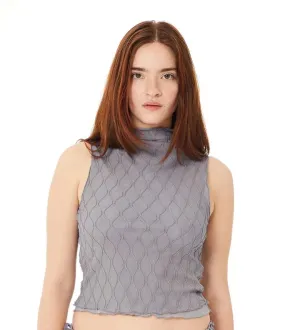 Second Skin by Find Me Now - Wanda Mesh Tank (Smoke)