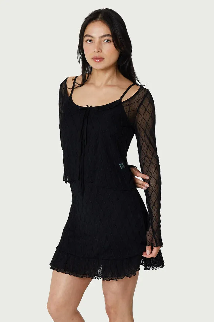 Second Skin by Find Me Now - Wanda Mesh Top (Black)