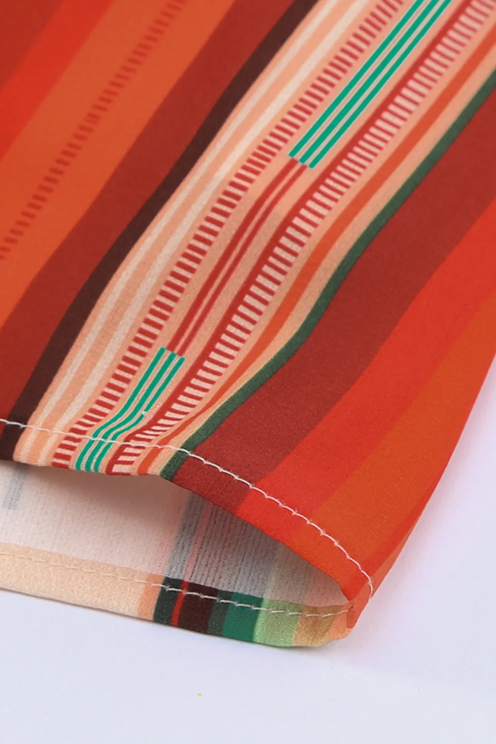 Serape Striped Leopard Mini Dress