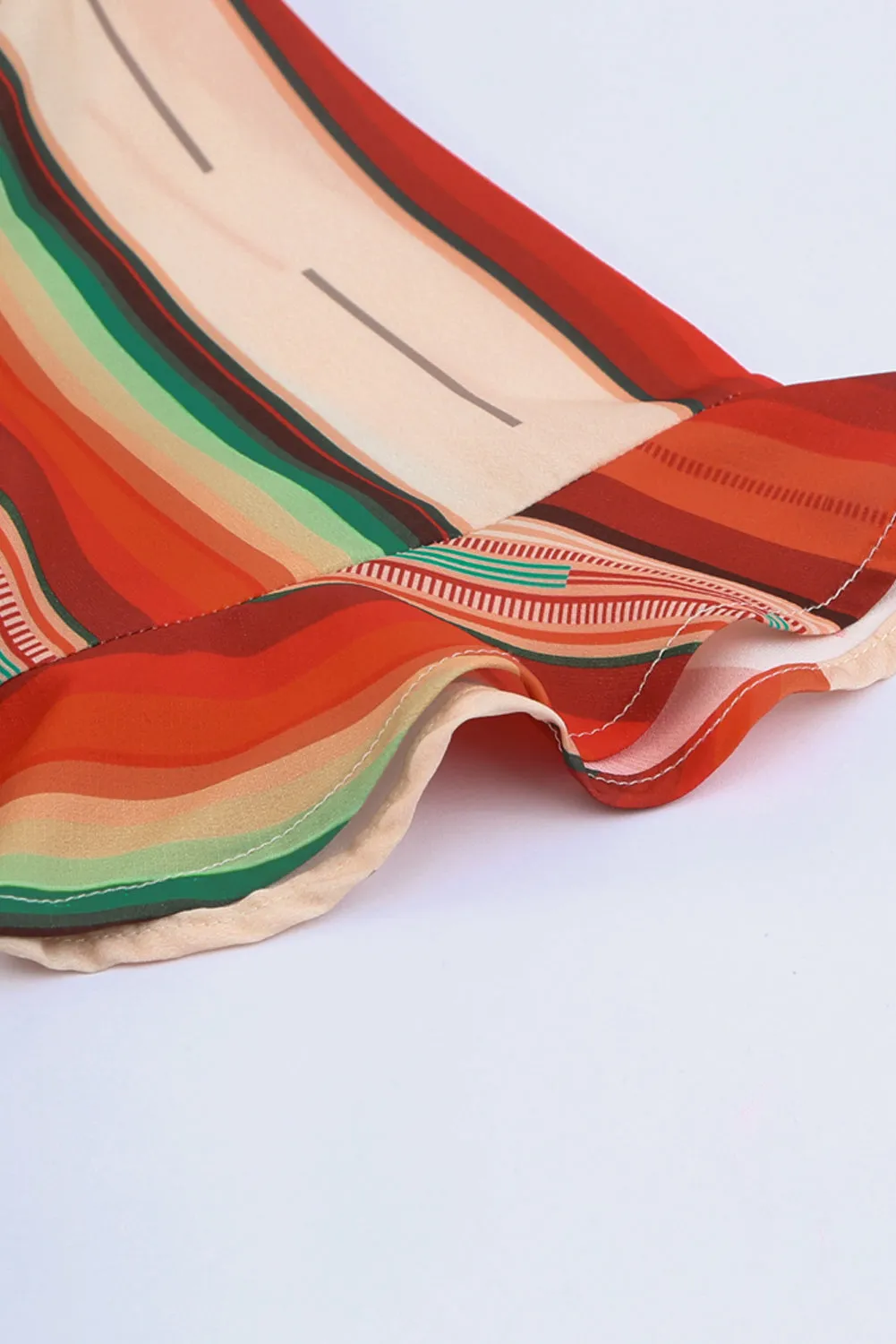 Serape Striped Leopard Mini Dress
