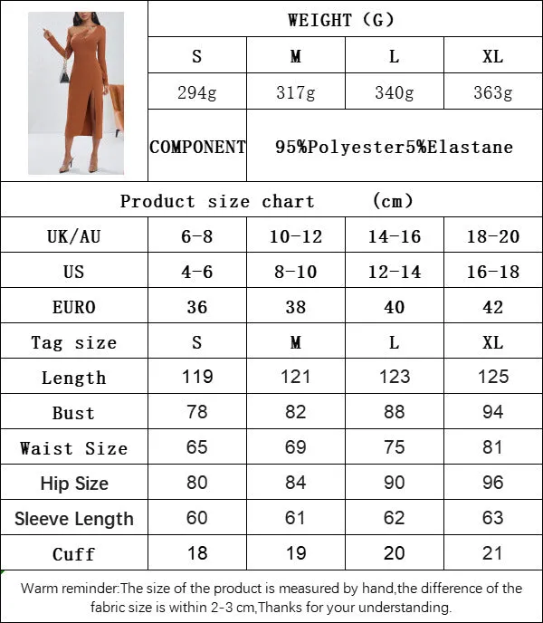 Sexy Irregular Hollow-out Slim-fit Dress for Women, Solid Color One-shoulder Fashion Dress with a Little Clever Design of Exposing Shoulders C-241115-1